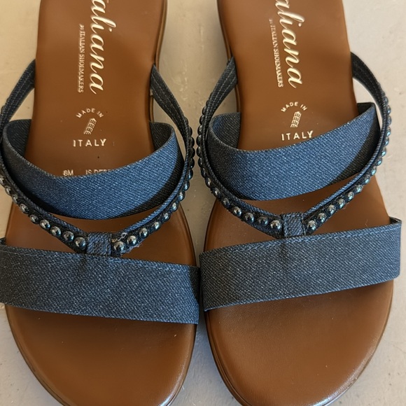 Italiana shoes Navy blue sandals size 8m - Picture 7 of 8